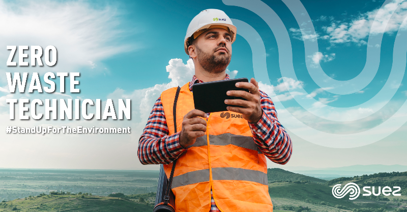 suez's tweet photo. 👷‍♂️Working at SUEZ is more than a job. 

It means protecting &amp; restoring essential resources #water, #soil and #air. It also means inventing the business of the future, adding dynamism to your career &amp; pursuing your professional and personal development #StandUpForTheEnvironment