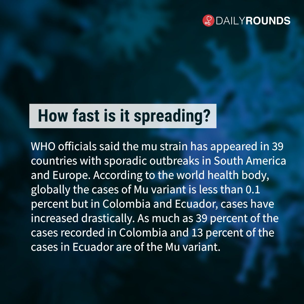 marrow_med's tweet image. Mu or B.1.621: Here&apos;s everything about the new coronavirus &apos;variant of interest&apos; | #medtwitter #MuVariant