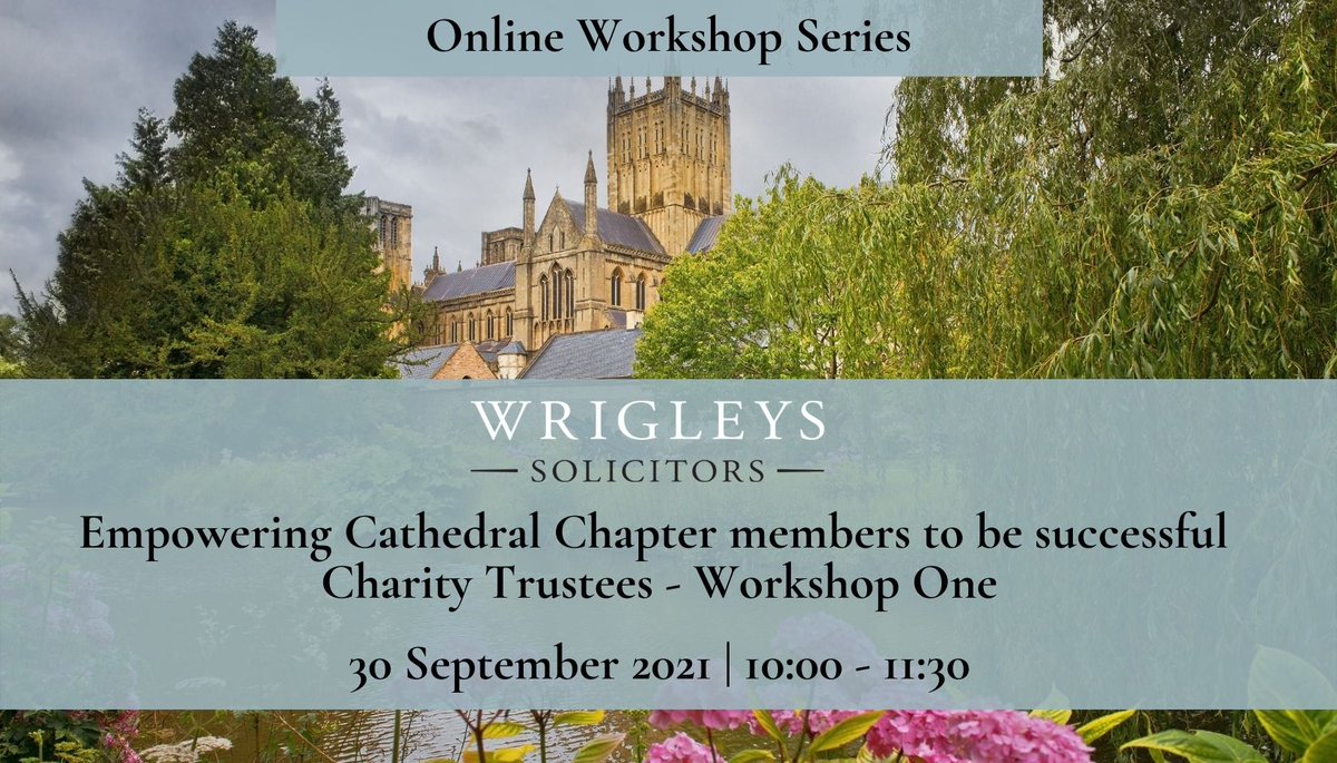 Did you know under the new #CathedralsMeasure, #CathedralChapters will be regulated by the @ChtyCommission and subject to #charity legislation for the first time? 
Join our FREE webinar on 30th September to hear our team explore these new responsibilities: https://t.co/DZAHM9dmaO https://t.co/WJ73Ce6KrE