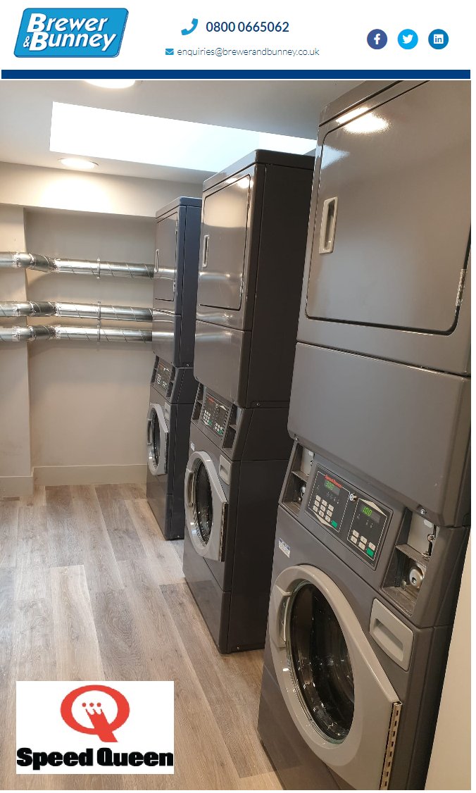 Today's installation at another #Bristol based student building, new installation of 3 washer/dryer coin operated stacks. See brewerandbunney.co.uk #laundry #studentlife #devon #Somerset #Cornwall #Dorset