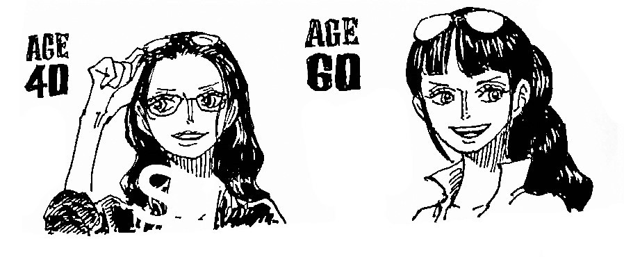 One Piece Panel Robin At The Age Of 40 And 60 T Co Qbyyjhfrxh Twitter