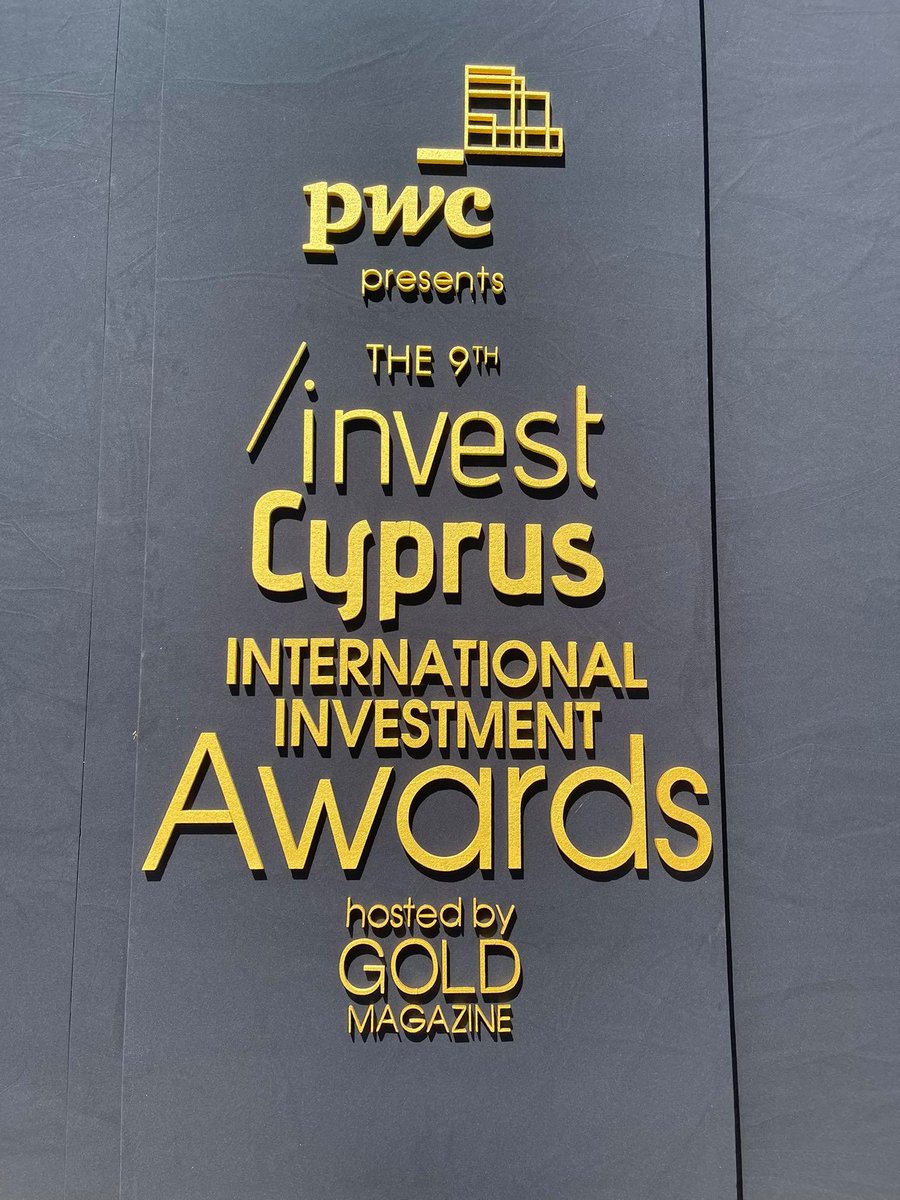 CyprusBusiness's tweet photo. PwC Cyprus presents the 9th Invest Cyprus International Investment Awards hosted by Gold Magazine
Platinum Sponsor: @PwC_Cy_Press
Gold Sponsor: Eurobank Cyprus
Powered by: ECOMMBX
Organisers: @InvestCyprus, @Goldnewscy
#investmentawards #investcyprus #goldmagazine https://t.co/DxxeURQTCF