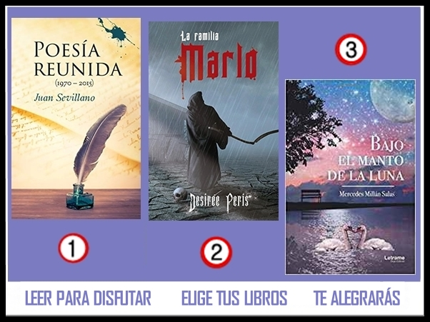 Entra en los enlaces y elige tus #libros #TeAlegrarás 1 amzn.to/2VkF8qX 2 amzn.to/2FboSA8 3 amzn.to/2IfOPRd @RoMemoria @BoopDesy @mermisal #queleer #lectura