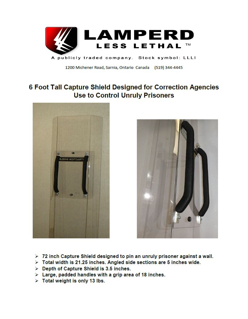 Lamperd_LLLI's tweet photo. $LLLI Latest Product Innovation: 6 Foot Tall Capture Shield for Correction Agencies
#LessLethal #NonLethal #RiotShield #CaptureShield #ExtractionShield #CorrectionAgency #Prison #PrisonRiot #CorrectionOfficer #Police #CrowdControl @LLLI_LessLethal https://t.co/rxG8ht2qnD