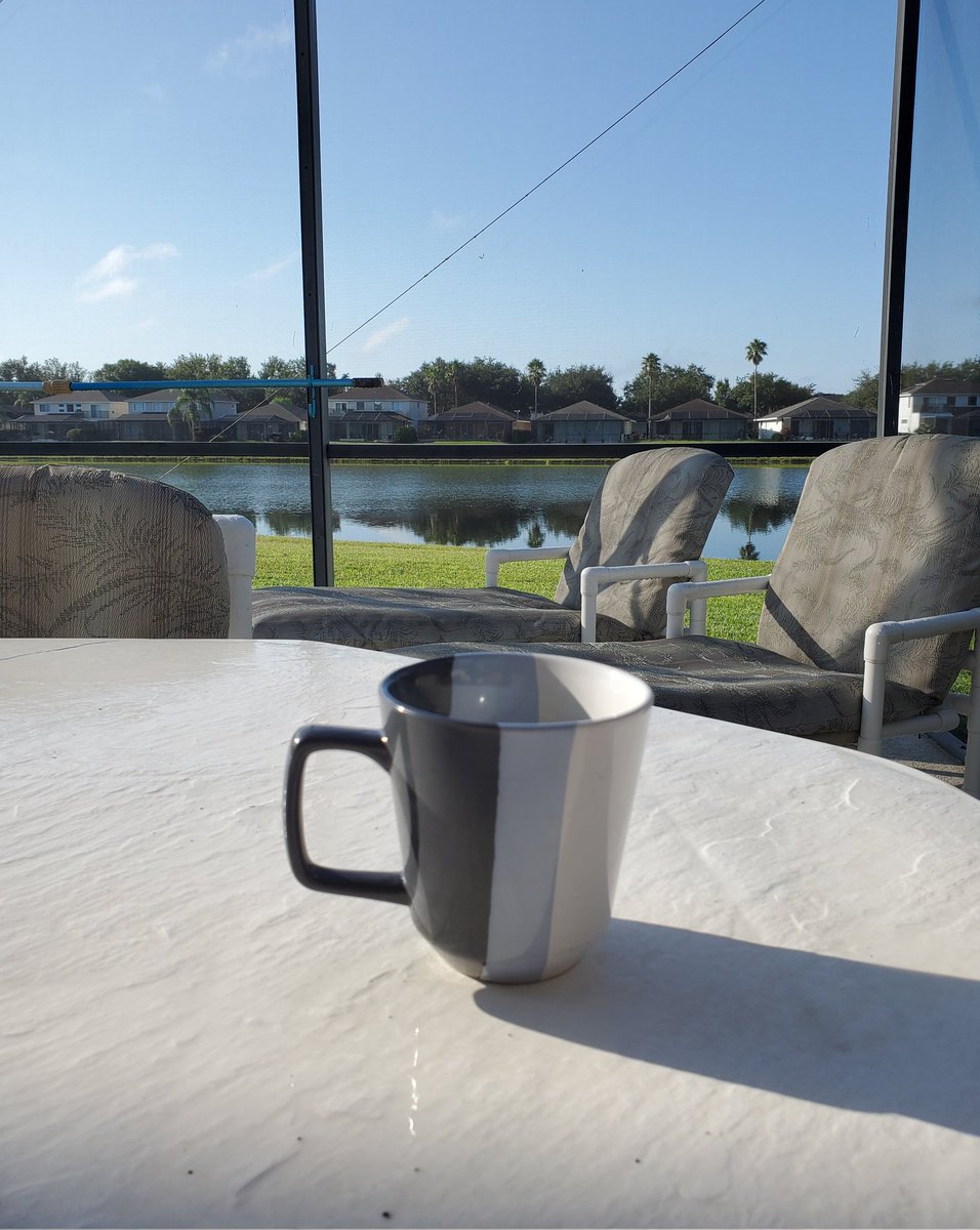 PVPhouse's tweet photo. Enjoying a relaxing cup of coffee and some quiet time before exploring the theme parks. 
#airbnb #vrbo #waltdisneyworld #universalstudiosorlando #Florida #Orlando #kissimmee https://t.co/OOPtVgR6px