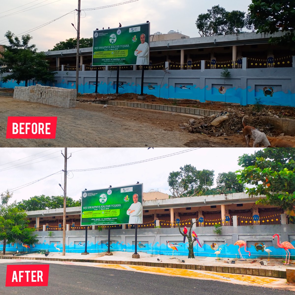 MC_Hinjilicut's tweet photo. Canal near Modern Fish Market, Hinjilicut has been  renovated into attractive beautification point. 
@Ganjam_Admin
@DUDA_Ganjam
@HUDDeptOdisha
#transformation https://t.co/oted2xX0DV