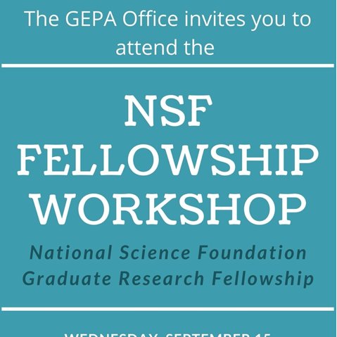 National Science Foundation Graduate Research Fellowship

Wed., Sept. 15th 3:30 pm-4:30pm (ET)

Zoom Link: rochester.zoom.us/j/99203293906

Details about GRFP: nsfgrfp.org