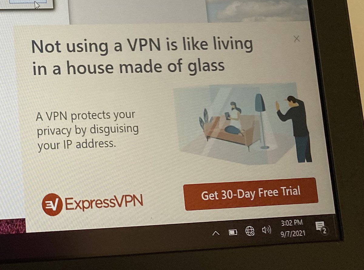 VPN sale popup