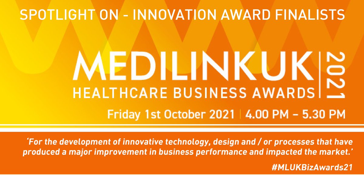Medilink UK (@medilinkuk) on Twitter photo Congratulations to the #MLUKBizAwards21 #innovation finalists who have innovative technology, design, or processes that have produced a positive impact to the market. <a href="/Selentus/">Selentus</a> <a href="/Feet_etc/">Feet (etc)</a> <a href="/CanSenseLtd/">CanSense Ltd</a> <a href="/Abingdon_Health/">Abingdon Health</a> <a href="/SkyMedTech/">Sky Medical Technology</a> <a href="/neuronostics/">Neuronostics</a>
Come along! bit.ly/MLUKBiz21 Congratulations to the #MLUKBizAwards21 #innovation finalists who have innovative technology, design, or processes that have produced a positive impact to the market. <a href="/Selentus/">Selentus</a> <a href="/Feet_etc/">Feet (etc)</a> <a href="/CanSenseLtd/">CanSense Ltd</a> <a href="/Abingdon_Health/">Abingdon Health</a> <a href="/SkyMedTech/">Sky Medical Technology</a> <a href="/neuronostics/">Neuronostics</a>
Come along! bit.ly/MLUKBiz21