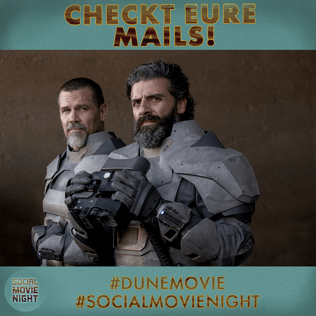 Leute, checkt eure Mails! Die Gewinner der #SocialMovieNight sind gewählt und können bald #Dune vor allen anderen sehen.😀Also wir sehen uns am 12.09 in Berlin im UCI LUXE am Mercedes Benz Platz ❤️mit <a href="/DVDKritik/">Robert Hofmann</a> <a href="/BeHaind/">🤣</a> &amp; <a href="/PatriceBerlin/">Patrice Bouedibela</a> 

#DuneMovie