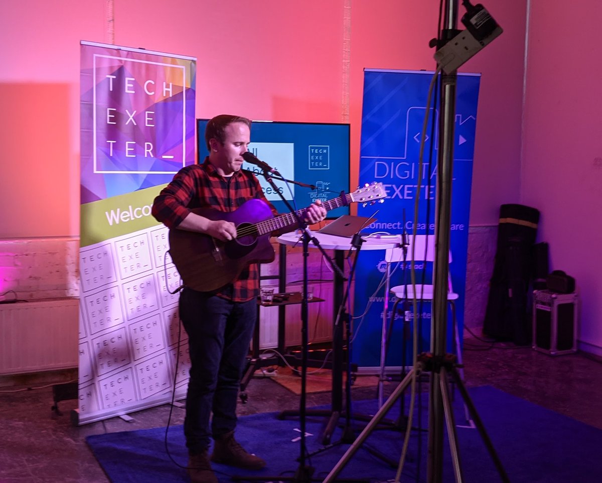 Lunchtime and it's time for live music from Jimmy Ireland! <a href="/TechExeter/">TechExeter</a> #AllAboutACCESS