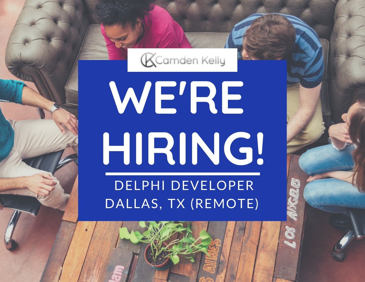 weiner_carly's tweet image. Delphi Developer- Dallas, Tx (Remote)- Does the thought of sitting in traffic make your palms sweat? Here's your chance to use your passion to work remotely making modifications and maintaining a Delphi application!
ow.ly/7oOC102VYKZ
#DelphiDeveloper