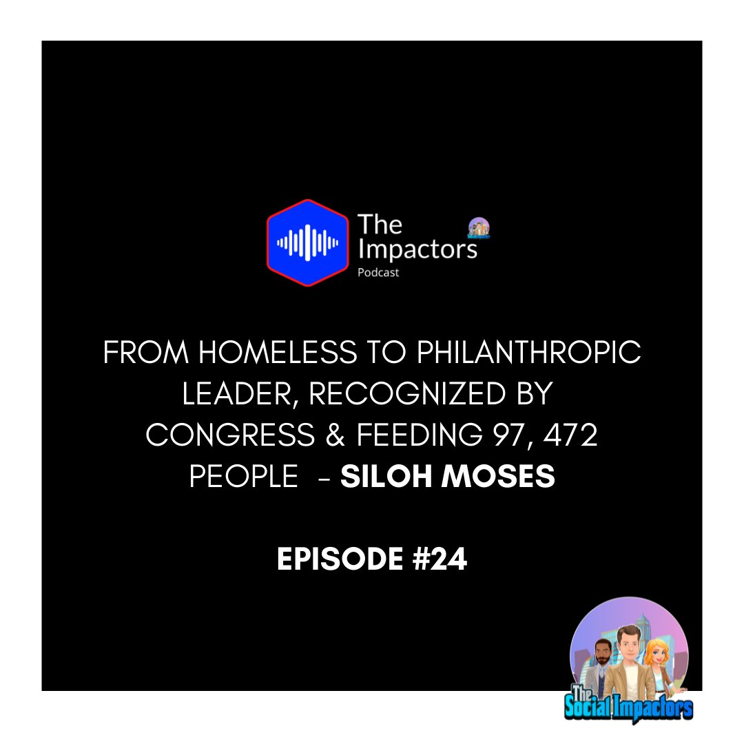 Episode #24 of #TheImpactorsPodcast features Siloh Moses, Vegas Top 100, #Social Entrepreneur &amp; Consultant recognized by the United States Congress, and Founder of #ServingHopeLV.

ow.ly/tD5X30rRPzE

#Podcasting #Positive #SocialChange #SocialImpactEverywhere