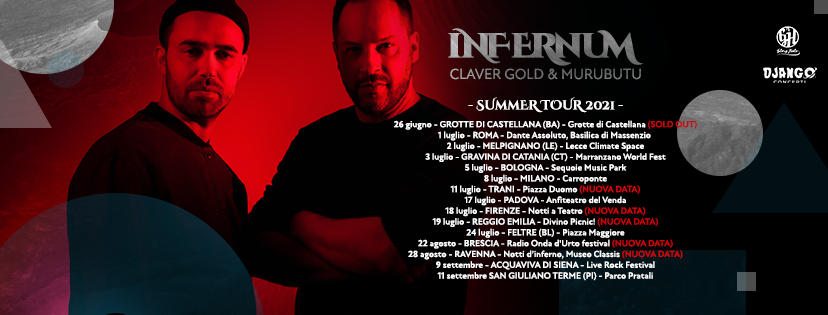 Don't miss tomorrow in San Giuliano Terme the last day of the INFERNVM tour, the concept album on the Inferno of the Divine Comedy interpreted by <a href="/ClaverGold/">ClaverGold</a> and <a href="/MURUBUTU/">MURUBUTU</a>. A must-see performance for all the fans of rap music: and it's just a stone's throw from our resort!