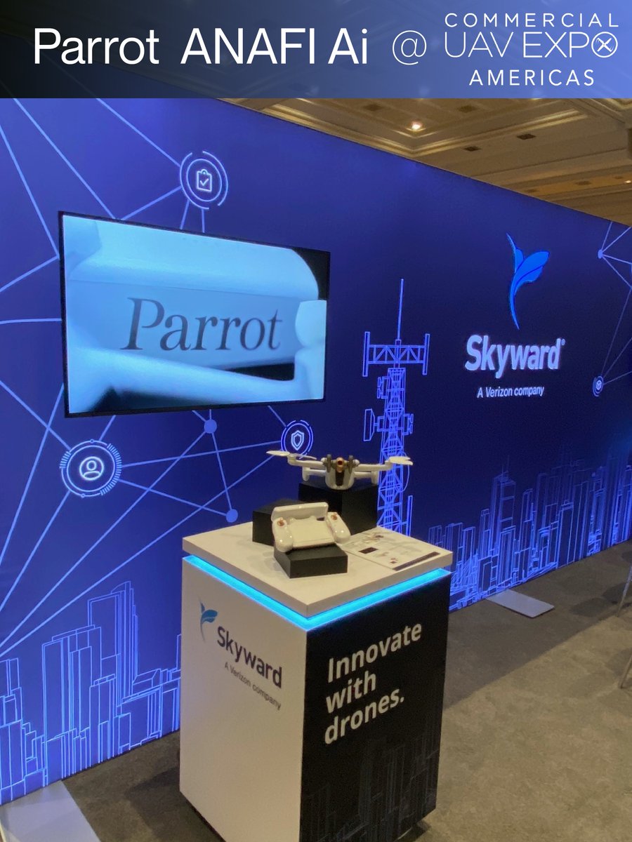 It's finally time for @ExpoUAV in Las Vegas! Find us on @SkywardIO's booth #913 to discover Parrot ANAFI Ai. #ANAFIAi #ADroneYouCanTrust #expouav