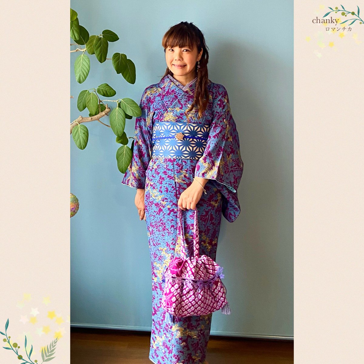 夏物 しっとりと纏う紫の小紋 | ajmalstud.com