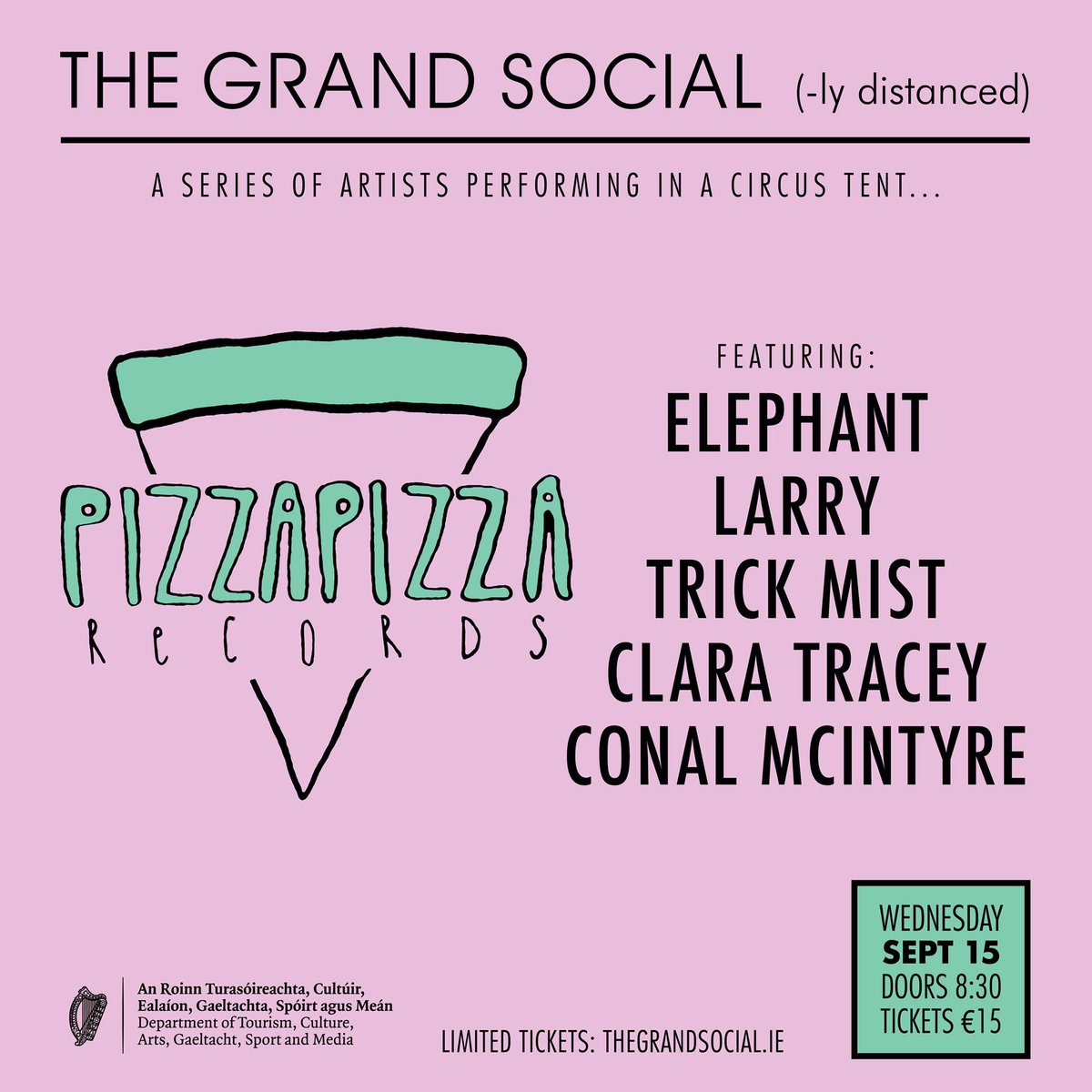 Can’t wait for <a href="/TGSDublin/">The Grand Social</a> next Wednesday night for the <a href="/PizzaPizzaRcrds/">Pizza Pizza Records</a> Hooley xox