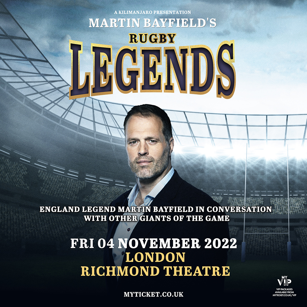Join former England international <a href="/MartinBayfield/">Martin Bayfield</a> at <a href="/RichmondTheatre/">Richmond Theatre</a> on 4th November as he embarks on his ‘Rugby Legends’ UK tour!

Tickets go on sale this Friday at 10am, set a reminder here: bit.ly/2X8QlP8