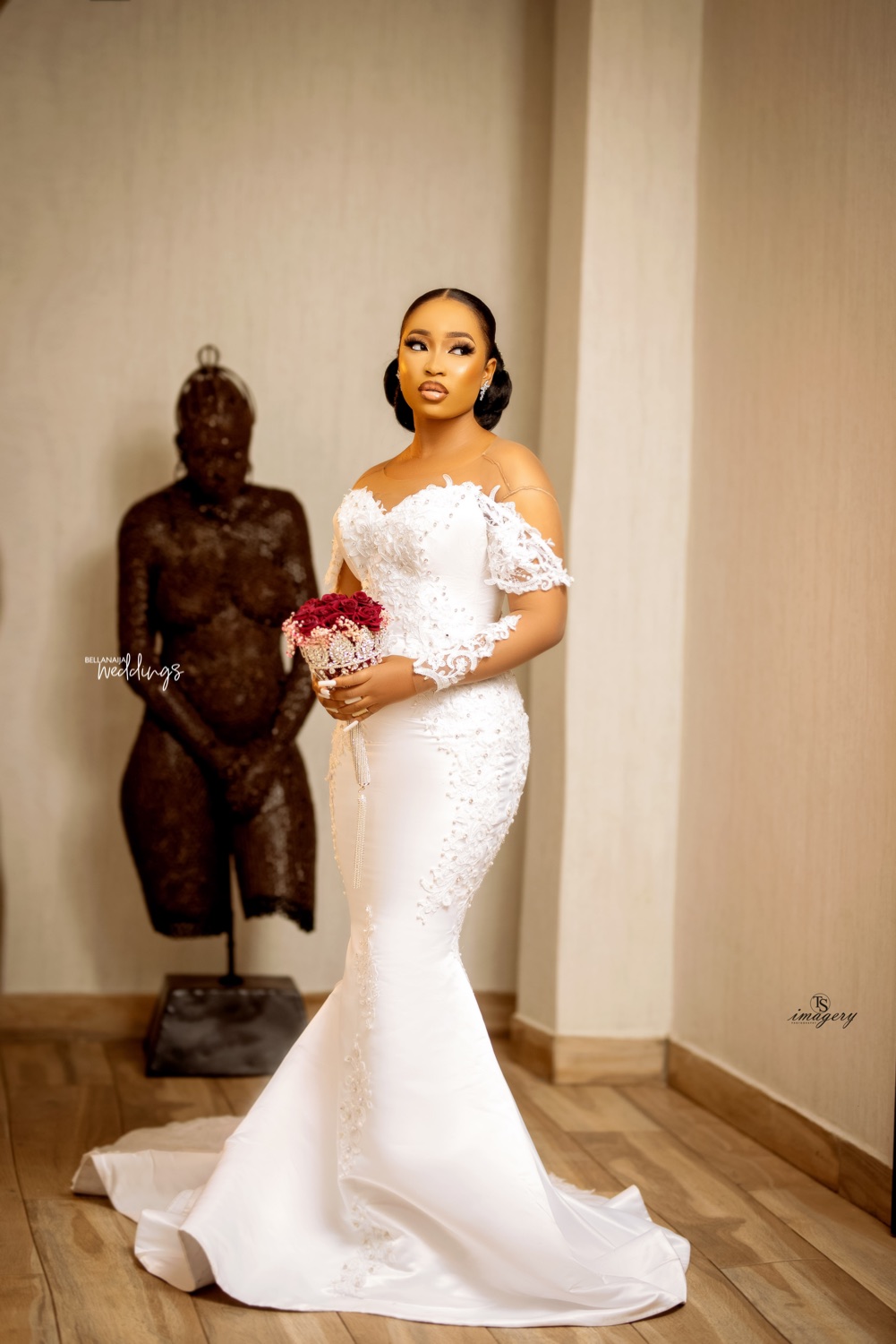 BellaNaija Weddings presents Ezinne & Uchenna's Spectacular Wedding | Dure  Events | Lace mermaid wedding dress, Mermaid dresses, Long wedding dresses