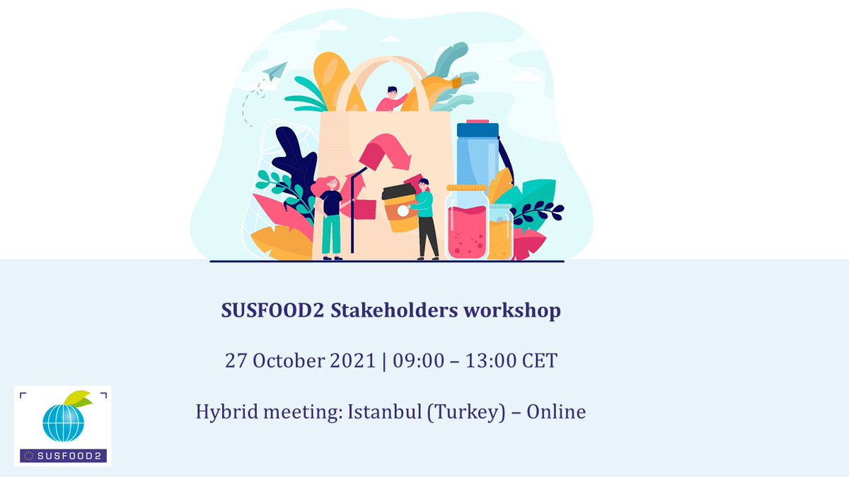 💡Are you interested in food processing, new raw materials, resource efficiency and consumer behaviour?
📢Join our stakeholders workshop and get informed about the progress made by the SUSFOOD2 co-funded projects and explore the next steps. bit.ly/3BPImVT

📆27 October