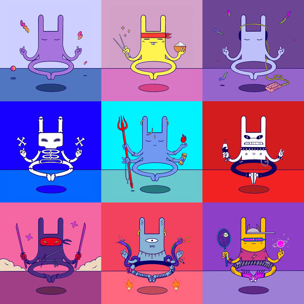 alexisolinart's tweet image. Meditation Rabbit is a hand illustrated collection of collectible rabbits on @KnownOrigin_io 

knownorigin.io/alexis-olin

“Life is one long insane trip. Some rabbits just have better directions.”

#meditationrabbit #eth #nft #cryptoart #cryptoartist