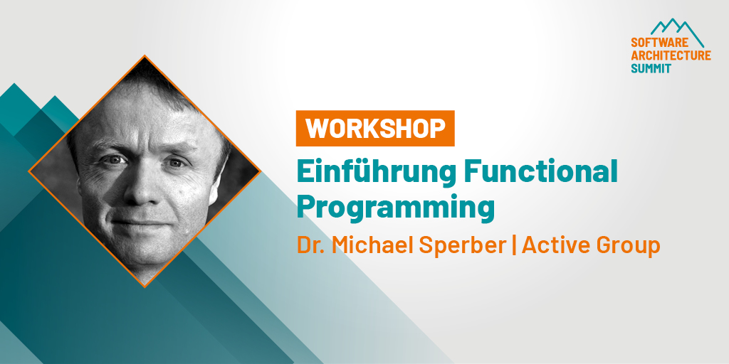 SoftwArchSummit's tweet image. Michael Sperbers #Workshop gibt eine Einführung in #funktionale #Programmierung.  Er dient außerdem als Vorbereitung für Sperbers zweiten Workshop &quot;Jukebox Funktionale Architektur&quot;.
Tickets 👉 ow.ly/9jvE50G29LV