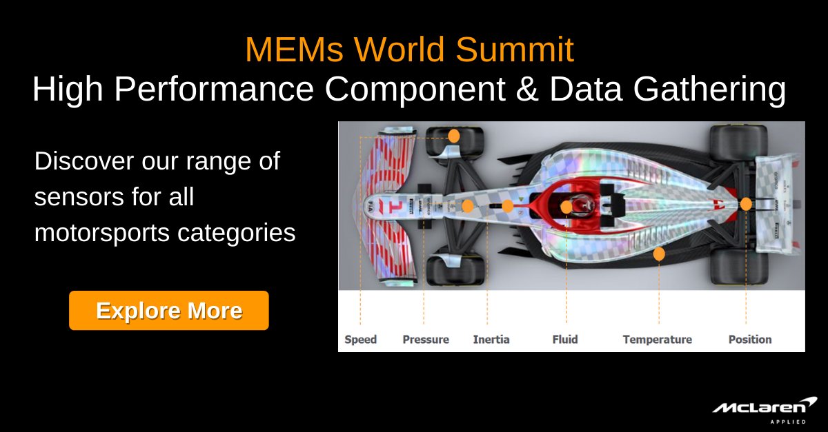 MotionApplied's tweet photo. Today we are at #MEMSWorldSummit showcasing the use of #Microelectromechanical systems in High-Performance components. Explore our range of sensors and the exciting applications in #motorsport: https://t.co/9peKaWdJr0 https://t.co/57hgBHpzev