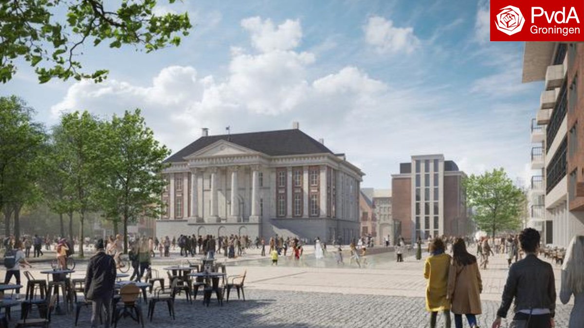 Pvda050's tweet image. Dit is het ontwerp voor de Grote Markt, dat vandaag gepresenteerd wordt door PvdA wethouder @roelandvdschaaf!

Een ontmoetingsplek die toegankelijk moet worden voor iedereen, met veel plek om te zitten en te spelen.  Groen, duurzaam en toekomstbestendig 🌿

Like en deel💚