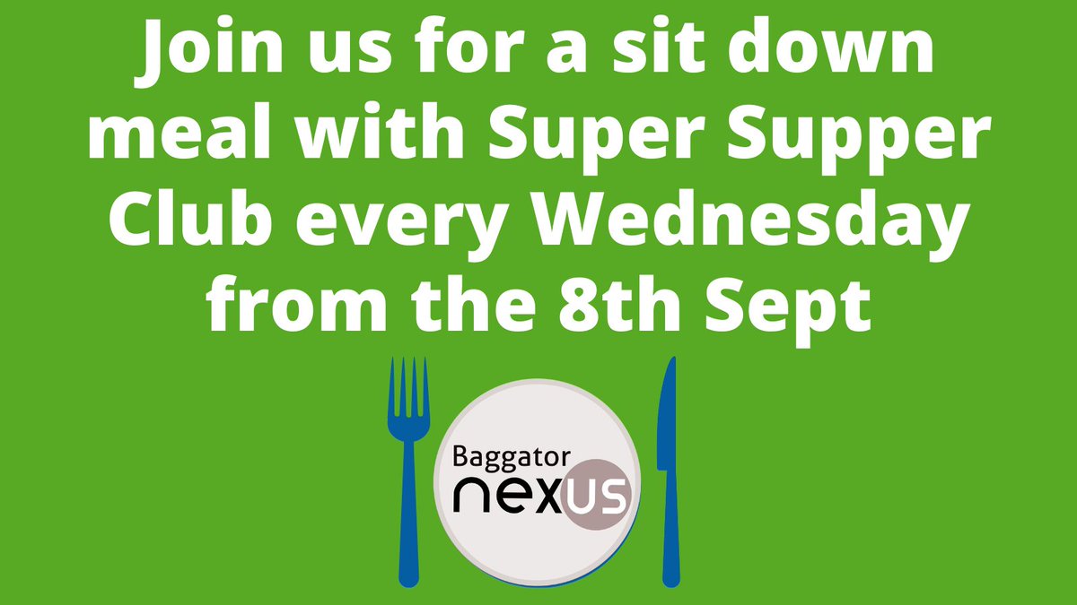 BaggatorBristol's tweet photo. Every week the Super Supper Club prepares meals using supermarket food that would otherwise be thrown away to make home cooked meals. Come for a sit down meal at the Pickle Factory on Wednesdays.  #foodpoverty #communitysupport #helpeachother https://t.co/RMt7B4wWTF