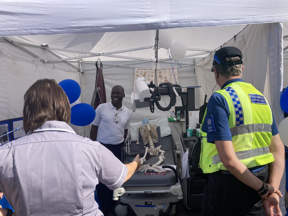 Our specialist clinical teams are here at our event in the Lido car park next to #cheltenhamgeneral talking to people about the work they do now and plans for the future. Do join us!  #centresofexcellence