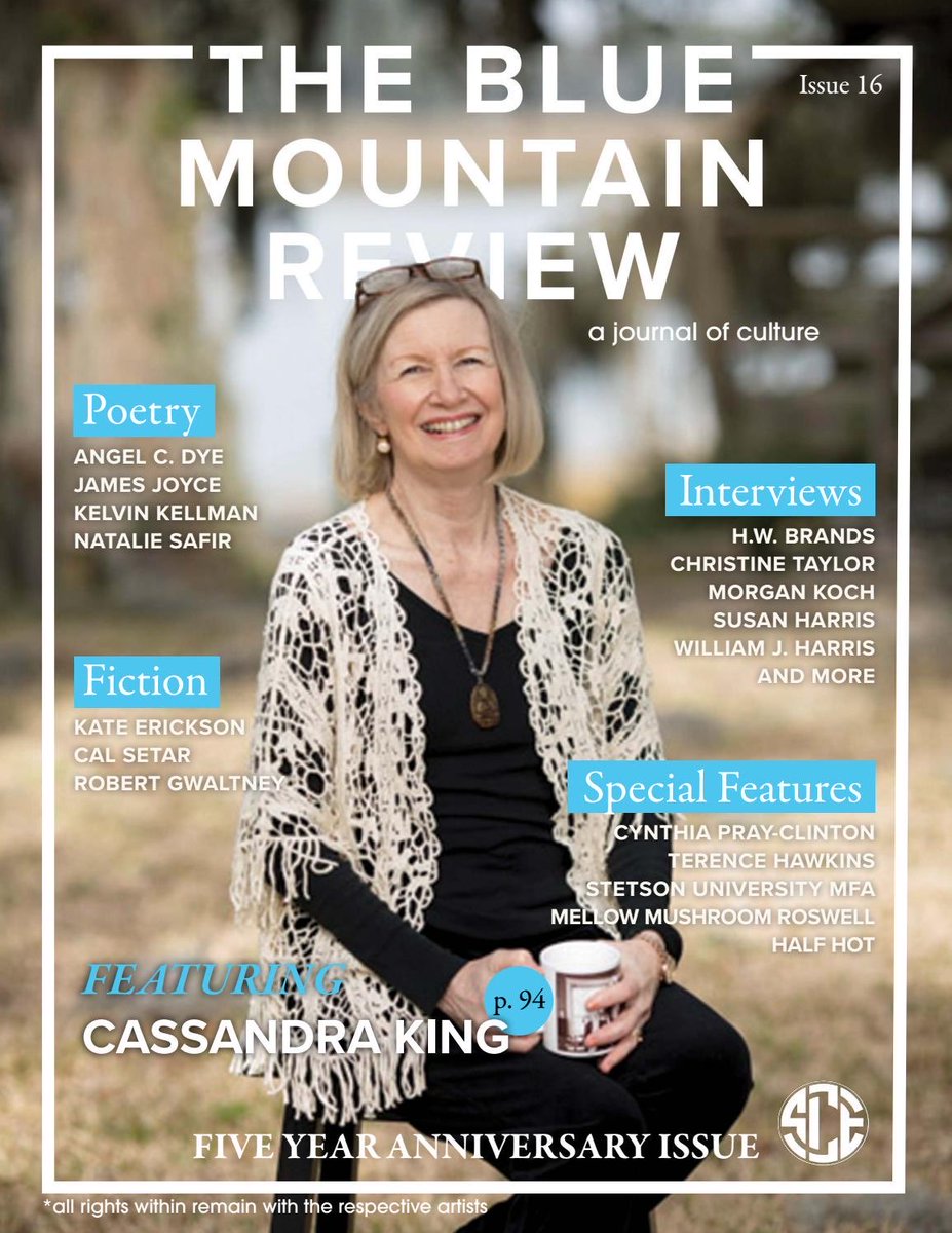The Blue Mountain Review Issue 16 issuu.com/collectivemedi… ⁦@cassandrakingsc⁩ sat down with us to talk life, writing, and love. @StetsonMFA⁩ shares creative wisdom. #mfa #memoir #writerslife #getpublished #creative #amwriting #writeyourlife