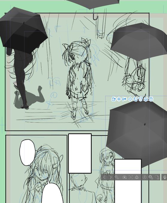 傘とか地味に描くの大変なものも3Dなら一瞬さ😉 