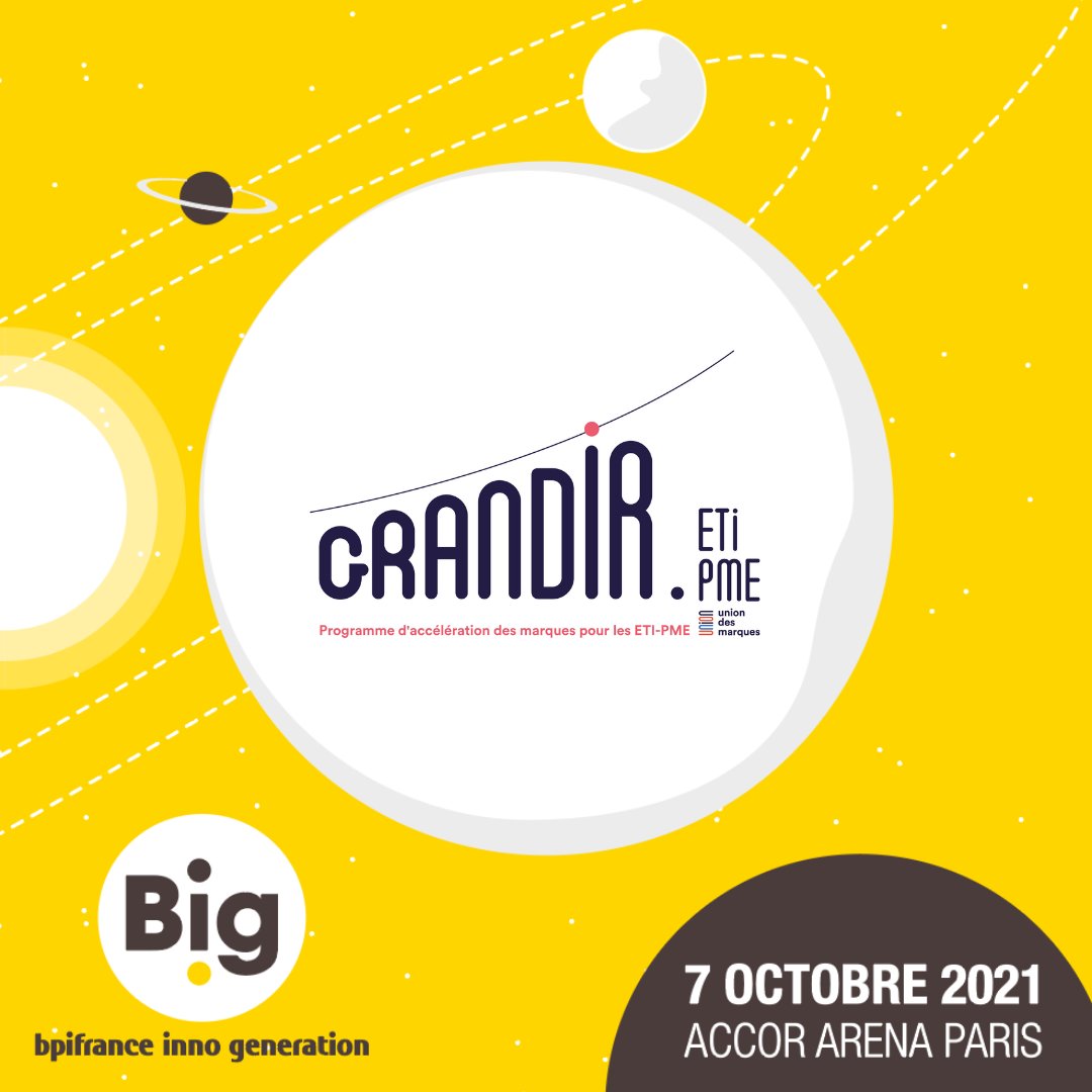 Cette année lors de #BIG2021 découvrez #Grandir, un programme d'accompagnement porté par l'<a href="/Uniondesmarques/">Union des marques</a> et <a href="/RSMFrance/">RSM France</a> visant à pérenniser votre marque et votre entreprise. 
Pour en savoir plus, venez les rencontrer le 07 octobre 👉 big.bpifrance.fr/fr/