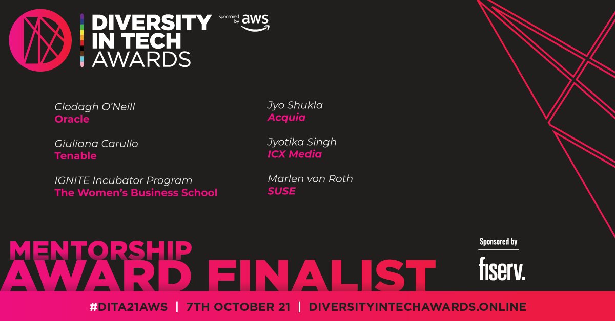 DITAwards's tweet photo. @‘’A mentor is someone who allows you to see the hope inside yourself’’ - @Oprah 

Congratulations to the finalists for this year's Mentorship Award sponsored by @Fiserv.

We hope to see you all on October 7th for the winners broadcast. 

🤳 https://t.co/cQxV5oUGgf 

#DITA21AWS https://t.co/vvM4vJuZmm