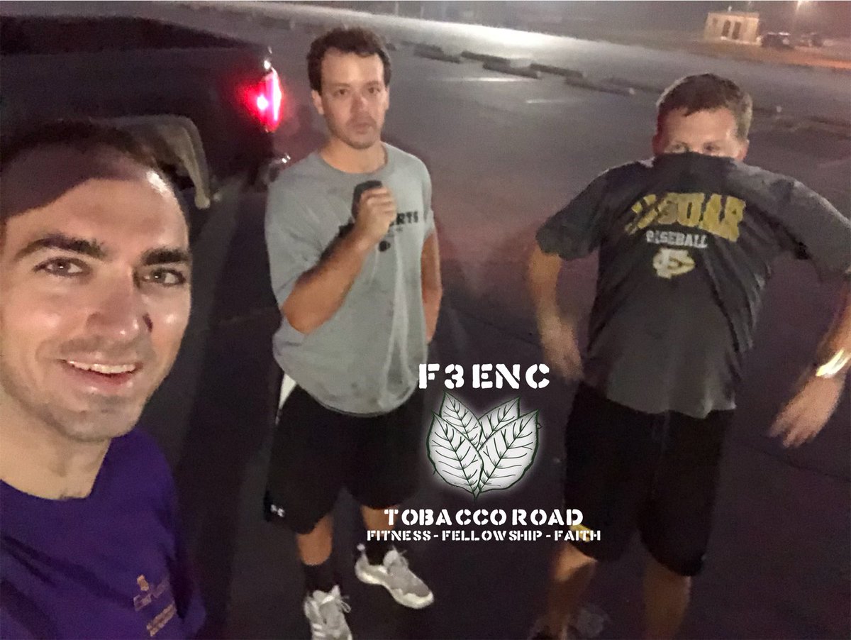 The 3 <a href="/F3Farmville/">F3 Farmville</a>’s #tobaccoroad! BB later. <a href="/F3ENC/">F3ENC Crossbones</a>