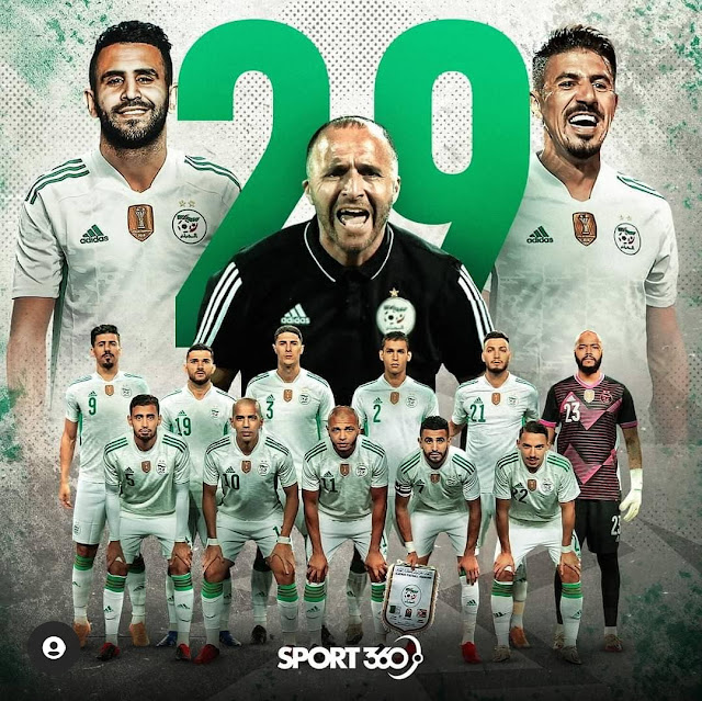 hakimgasmi3's tweet photo. يعطيكم الصحة لولاد    والف شكر ل بلماضي  29 مباراة دون خسارة  ..  الحمد لله على كل حال 
سنبقى جنبا إلى جنب في لحلوة والمرة  ❤💪🇩🇿🤲 https://t.co/y3TpmbREtJ