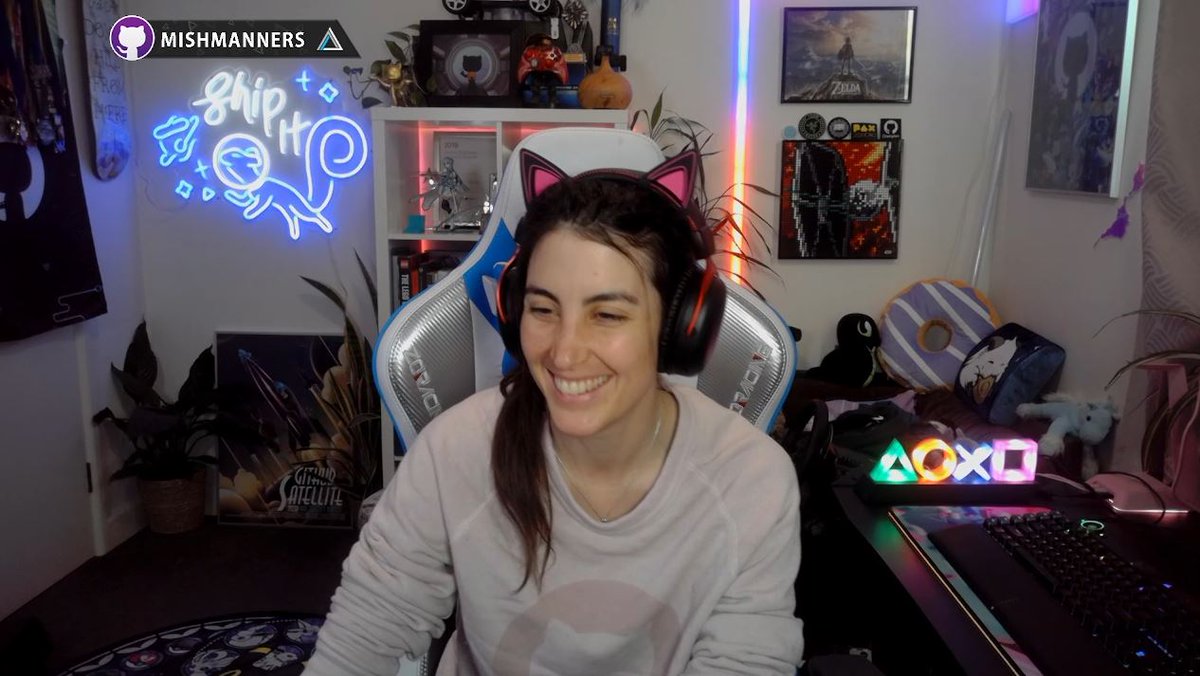 Such an awesome time chatting to our new Hubbers today:
✅ What is git
✅ What is GitHub
✅ How we use GitHub at GitHub (INCEPTION!))
✅ AMA

Also taking this opp to remind you, all my streams are AMAs, so come along &amp; ask away. Oh look, I'm live now:
twitch.tv/MishManners