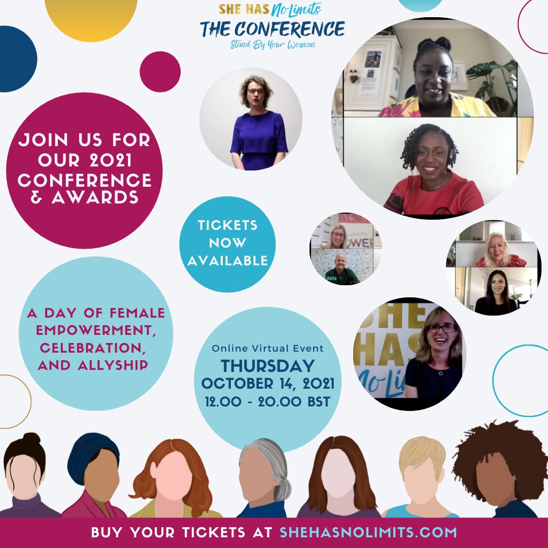See any familiar faces? 👀

Join us on the 14th October to listen to these wonderful women ✨ 

Spend your Thursday celebrating and empowering women 👯 

Head over to our website to get a ticket ⬇️ 
shehasnolimits.com/our-events 

#SheHasNoLimits #Women #Conference #Event
