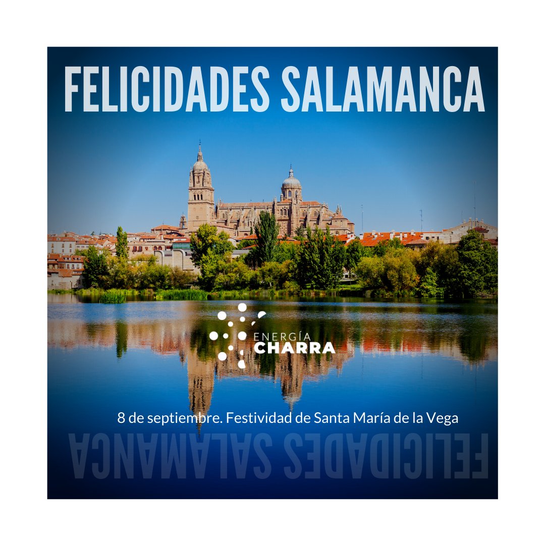 En Energía Charra nos sumamos a la celebración de la patrona de Salamanca, Santa María de la Vega, y aprovechamos para desear a todos los charros lo mejor, así como dar las gracias a todos por vuestra confianza en Energía Charra, #laenergiadetodaSalamanca

energiacharra.es