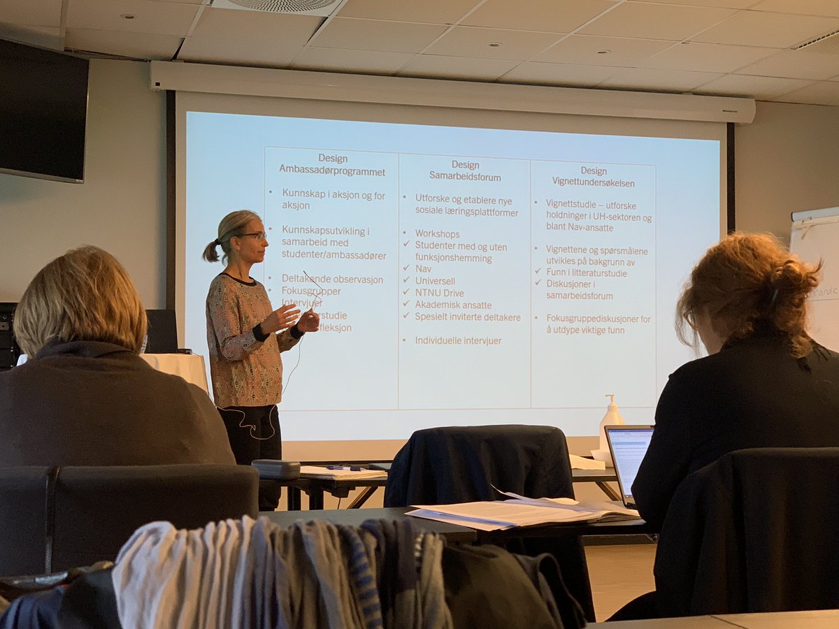 Lisbeth Kvam introducing the three work packages: 1) The Ambassador Program 2)The Collaboration Forum 3) The Vignette Study #PathwaysToTheWorldOfWork #inclusion #HigherEducation