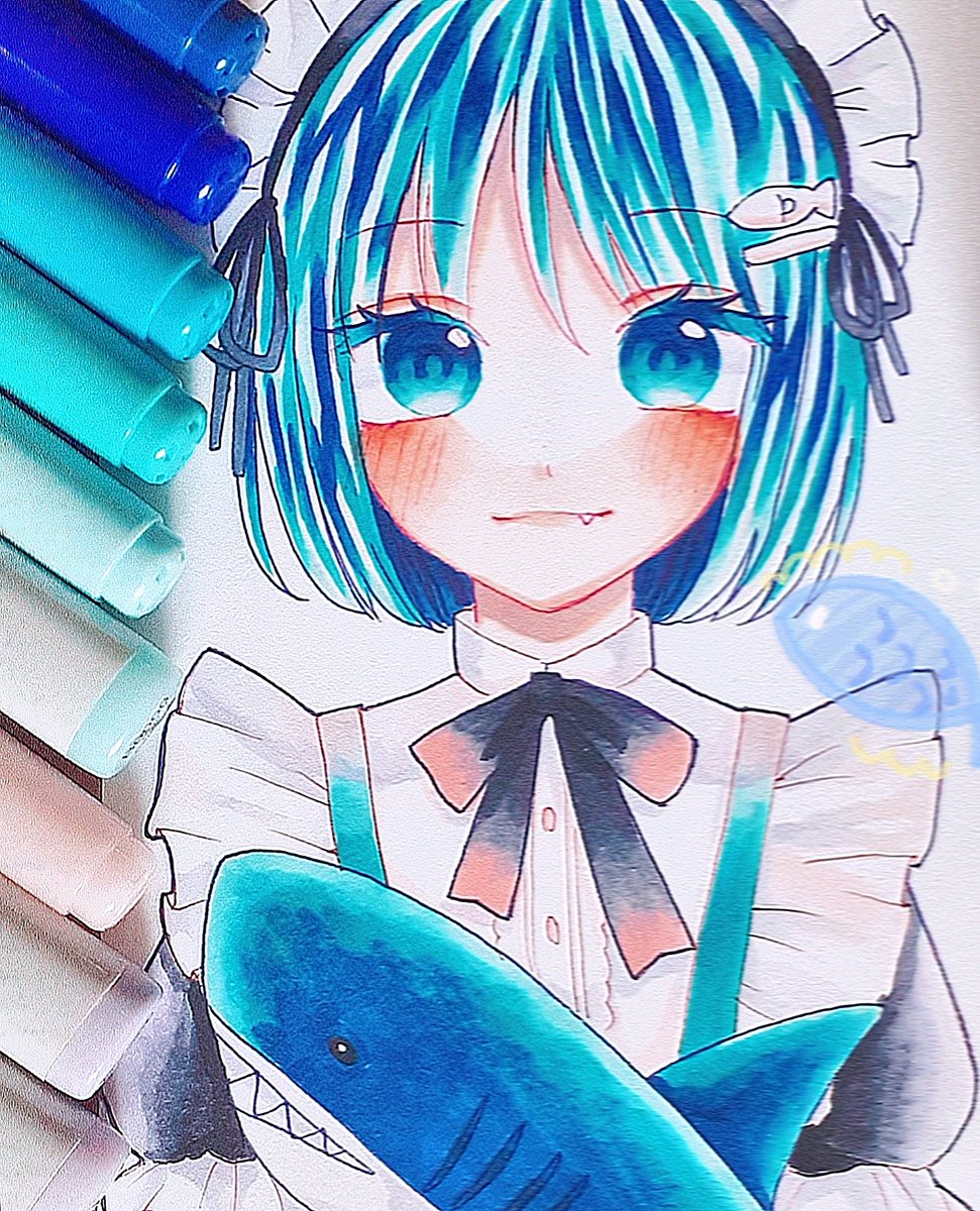 初音ミク 「#絵描きさんと繋がりたい 
#秋の創作クラスタフォロー祭り 
女の子描いてます�」|葵花　低浮上のイラスト