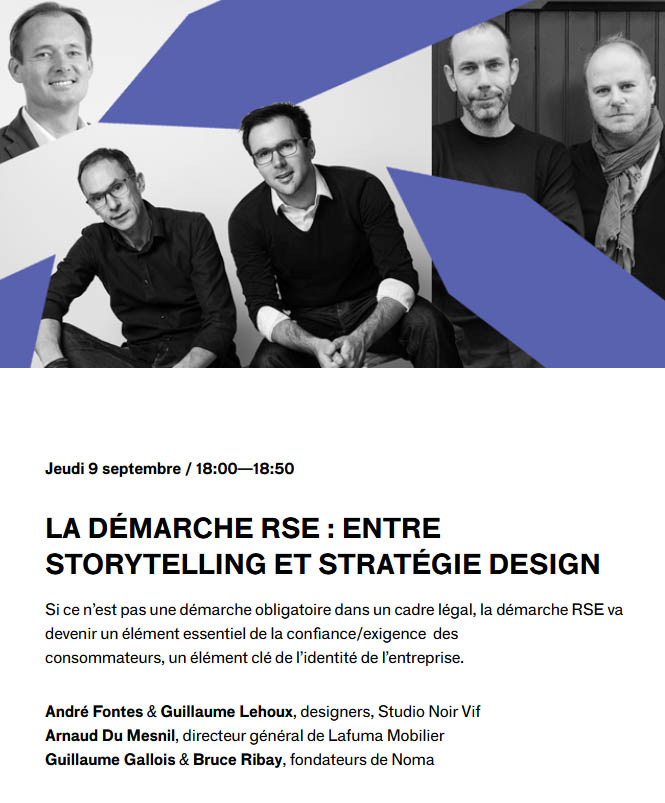 "La démarche RSE : Entre storytelling et stratégie design", on en parle demain au café <a href="/IntramurosMag/">intramuros</a> de la Paris Design Week Factory.
maison-objet.com/paris-design-w…