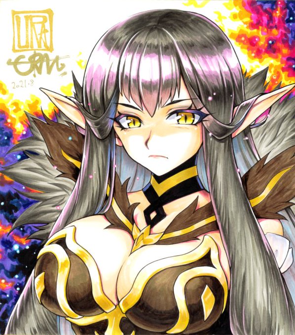 今日の色紙351日目
FGO セミラミス
カラーとモノクロの2パターン描いてみました。

#描いた色紙なるべく毎日アップする
#コピック #アナログ絵 #FGO #セミラミス 