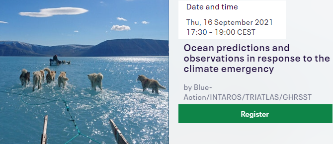 'Ocean predictions and observations in response to the climate emergency' join the discussion 16 Sept 17:30-19:00 CEST  Register to join tinyurl.com/j4uw2uf4  #APredictedOcean #SaveOurOcean #OceanDecade #H2020 #oceanobs #ClimateEmergency
