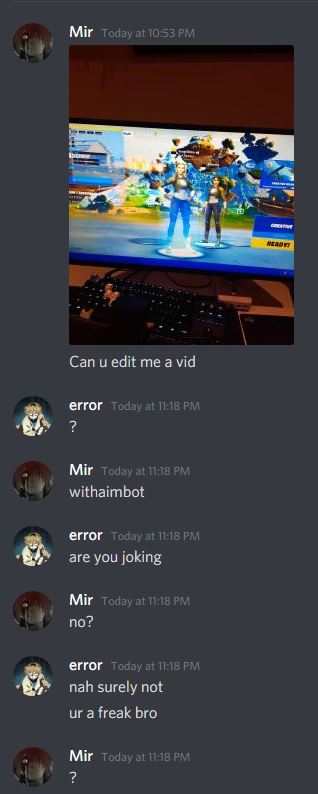 erroroce's tweet image. nahhhhh bro he cant be serious...