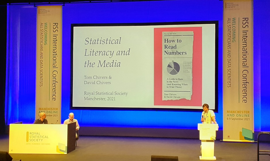 Day three's first keynote: Tom and David Chivers talk about Statistical Literacy and the Media #RSS2021Conf
