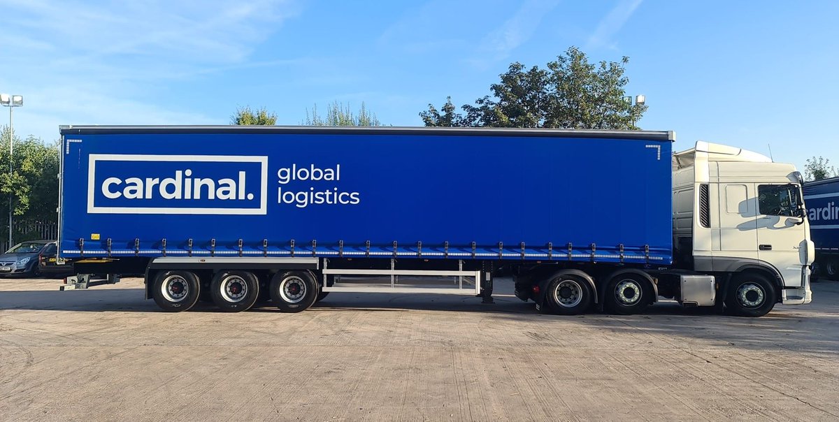 Today is the day that our second new <a href="/TigerTrailers/">Tiger Trailers</a> makes it's road debut! Thank you to our driver Kristian for the picture. The new trailer looks great, especially in our Cardinal livery! 😍 #Logistics