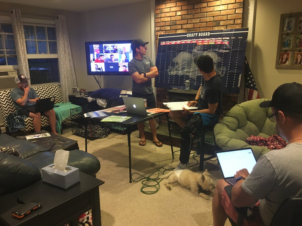 RotoSlacker's tweet image. Another great #FantasyFootball 🏉 #draft in the books for the QBDL! #nbcct