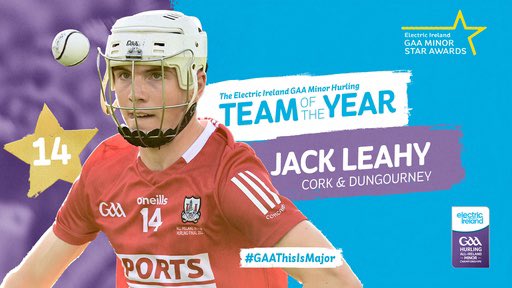 Jack Leahy led the @officialCorkGAA line to such a high standard that excellence was expected rather than hoped for. The @DungourneyGAA man is the 2021 Electric Ireland Minor Hurling Player of the Year