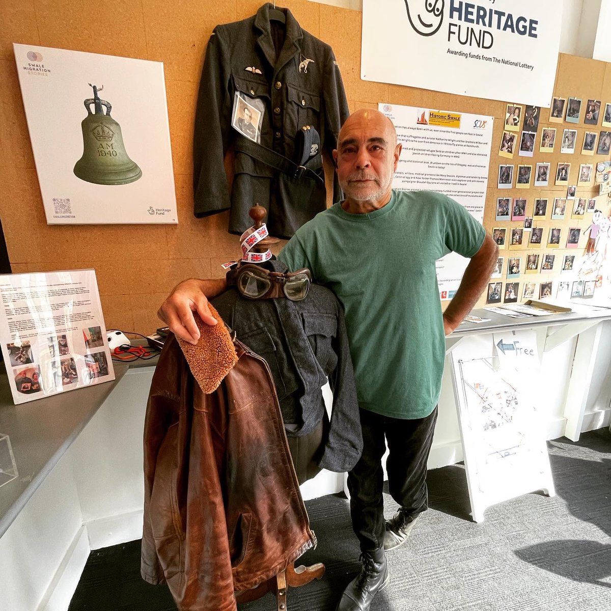 80 year old fundraiser Dale parachuted in today to collect his flying jacket, from our display on WW2 Black British RAF spitfire pilot Sergeant Duke. <a href="/HeritageFundUK/">The National Lottery Heritage Fund</a> <a href="/SwaleCVS/">SwaleCVS</a> <a href="/SwaleCouncil/">SwaleBoroughCouncil</a> <a href="/HistoricSwale/">Historic Swale</a> #HeritageIsOpen #HeritageMonth #heritage #rafhistory #blackbritishheroes